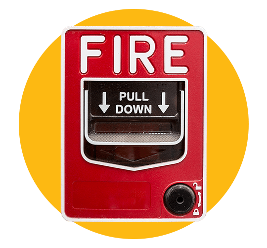 Fire-page An illustration representing fire alarm inspection services in San Diego, CA